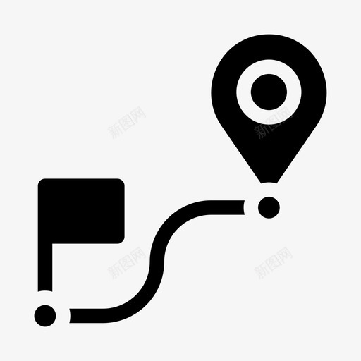 路线终点gpssvg_新图网 https://ixintu.com 路线 终点 起点 位置 填充