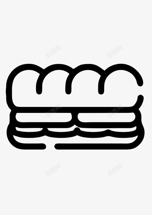 三明治面包食物快餐svg_新图网 https://ixintu.com 三明治 面包 食物 快餐
