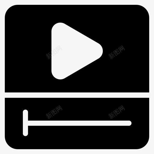 视频流媒体播放器svg_新图网 https://ixintu.com 视频 媒体播放器 多媒体 符号