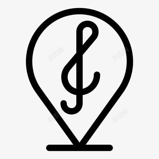 位置商业定位码svg_新图网 https://ixintu.com 地图 位置 商业 定位 音乐 商店