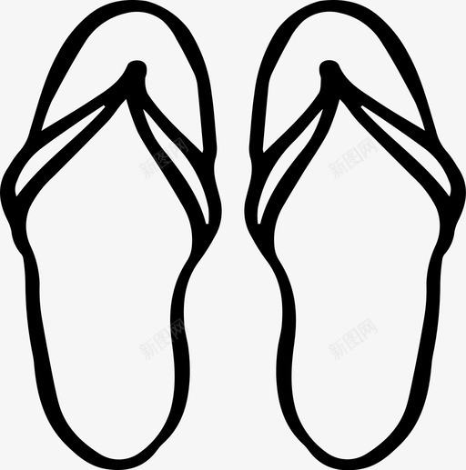 人字拖手绘凉鞋svg_新图网 https://ixintu.com 手绘 人字 拖人字 凉鞋 夏天 假期 海滩 假日 图标