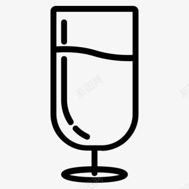 酒吧上的玻璃饮料葡萄酒图标