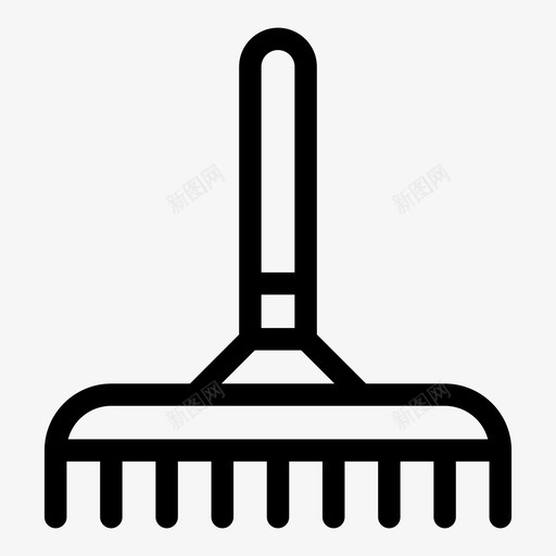 耙子园艺树叶svg_新图网 https://ixintu.com 耙子 园艺 树叶 干草 工具 农业