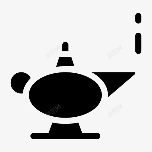神灯精灵天才svg_新图网 https://ixintu.com 填充 天才 神灯 精灵 许愿神灯 魔法