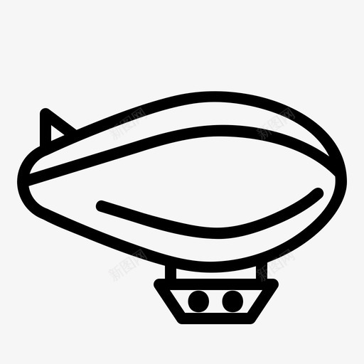 齐柏林飞艇飞机气球svg_新图网 https://ixintu.com 飞机 柏林 飞艇 气球 运输 外形