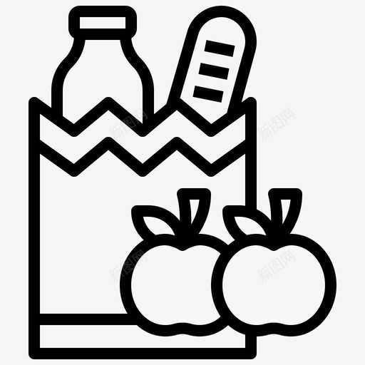 采购产品杂货袋杂货袋食品和餐馆svg_新图网 https://ixintu.com 杂货 采购 产品 食品 餐馆 纸袋 日常用品