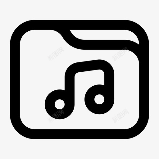 音乐文件夹音频目录svg_新图网 https://ixintu.com 文件夹 音乐 音频 目录 文档 大纲