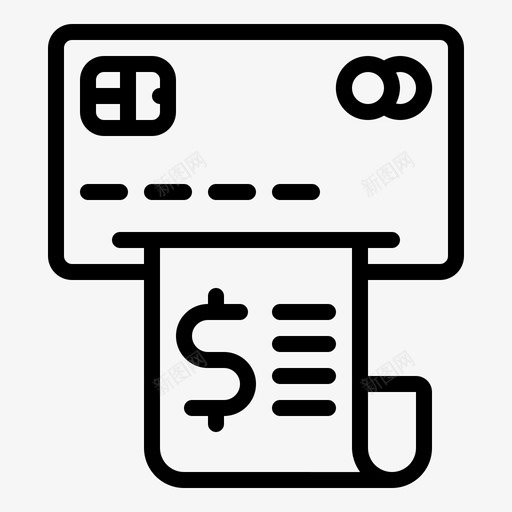 发票账单信用卡svg_新图网 https://ixintu.com 发票 账单 信用卡 借记 付款 无现金 支付