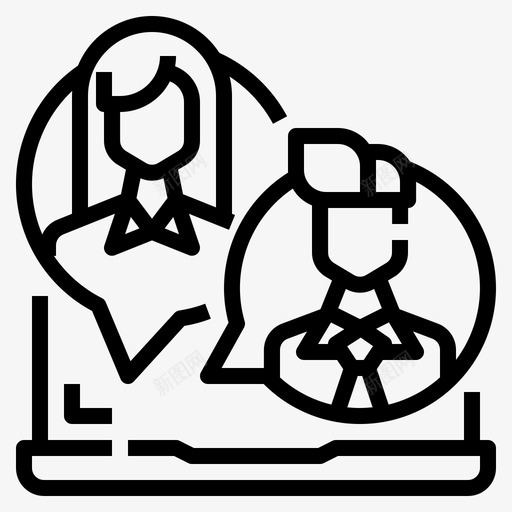 视频会议电话会议svg_新图网 https://ixintu.com 视频会议 电话会议 屏幕 共享 新常态 常态
