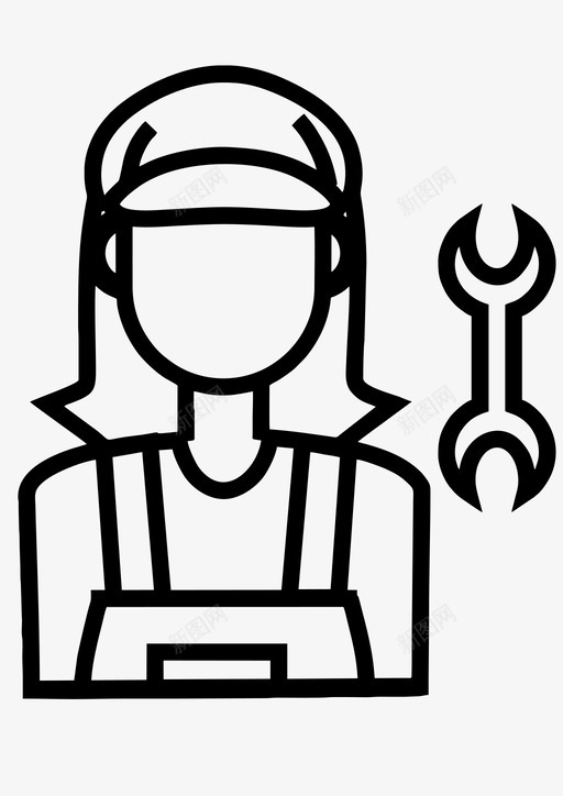 工程师职业化身工程师svg_新图网 https://ixintu.com 工程师 职业 职业化 化身 工作 女人