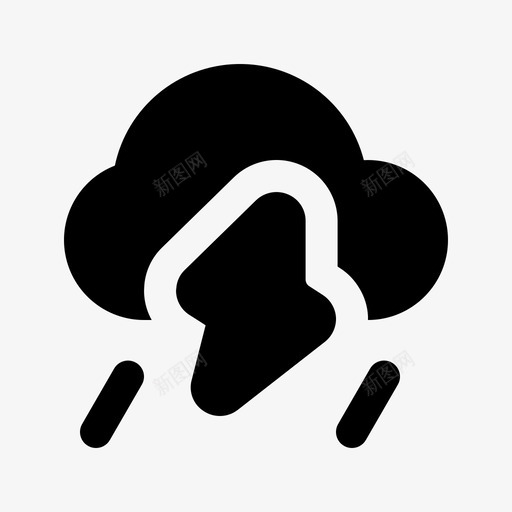 雷雨云暴雨svg_新图网 https://ixintu.com 天气 雷雨云 暴雨 雕文