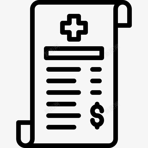 医院发票账单健康svg_新图网 https://ixintu.com 医院 发票 付款 账单 健康