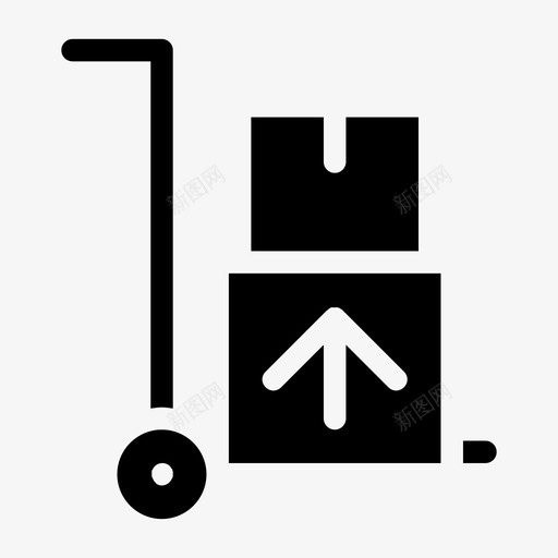 手推车送货车货物svg_新图网 https://ixintu.com 手推车 送货 货车 货物 零售 填充