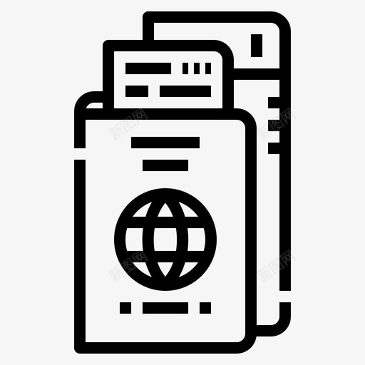 护照证件身份证svg_新图网 https://ixintu.com 身份证 护照 证件 机票 旅行包
