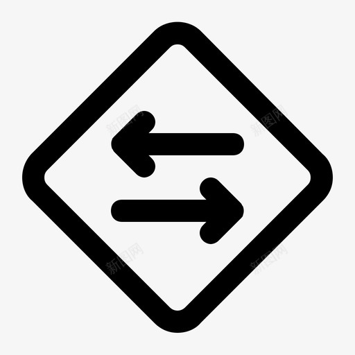 双车道标志标记svg_新图网 https://ixintu.com 标志 车道 街道 标记