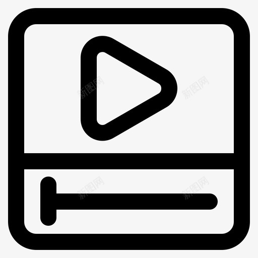 视频流媒体播放器svg_新图网 https://ixintu.com 视频 媒体播放器 多媒体