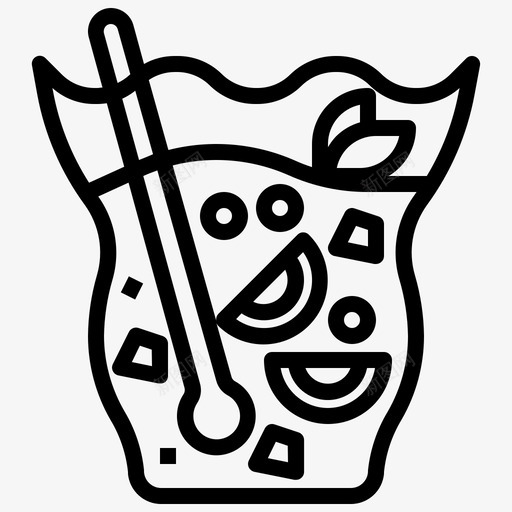 桑格里亚酒精饮料食品svg_新图网 https://ixintu.com 西班牙 格里 酒精 饮料 食品 餐厅 酒吧