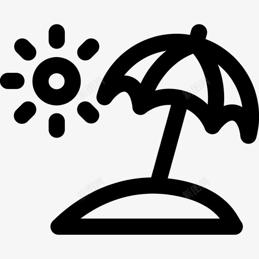 海滩夏天旅游svg_新图网 https://ixintu.com 海滩 夏天 旅游 旅游度假 度假 大纲
