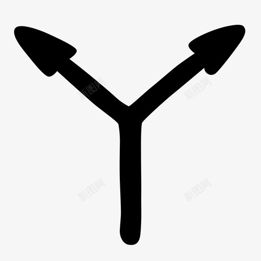 离婚箭头分支svg_新图网 https://ixintu.com 分支 箭头 离婚 叉子 手绘