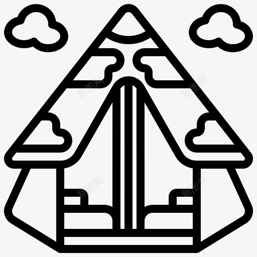 帐篷军队野营svg_新图网 https://ixintu.com 帐篷 军队 野营 户外 军用