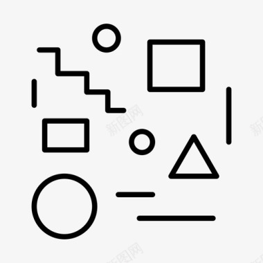 孟菲斯图案装饰聚会图标icon 孟菲斯图案装饰聚会图标