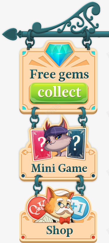 Shuffle Cats界面png免抠素材_新图网 https://ixintu.com 界面