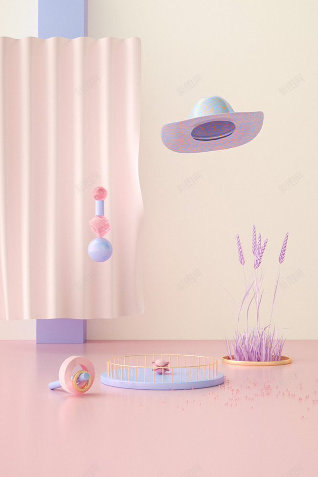 C4D场景建模背景jpg高清背景_新图网 https://ixintu.com 场景 建模 背景