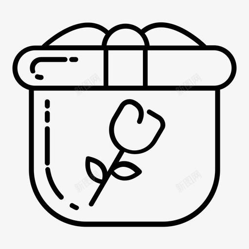 礼品盒鲜花礼物svg_新图网 https://ixintu.com 礼品盒 鲜花 礼物 惊喜