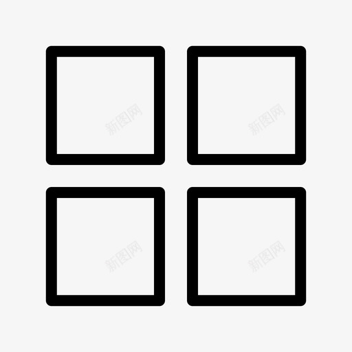 四框网格列表svg_新图网 https://ixintu.com 四框 网格 列表 排序 移动 导航
