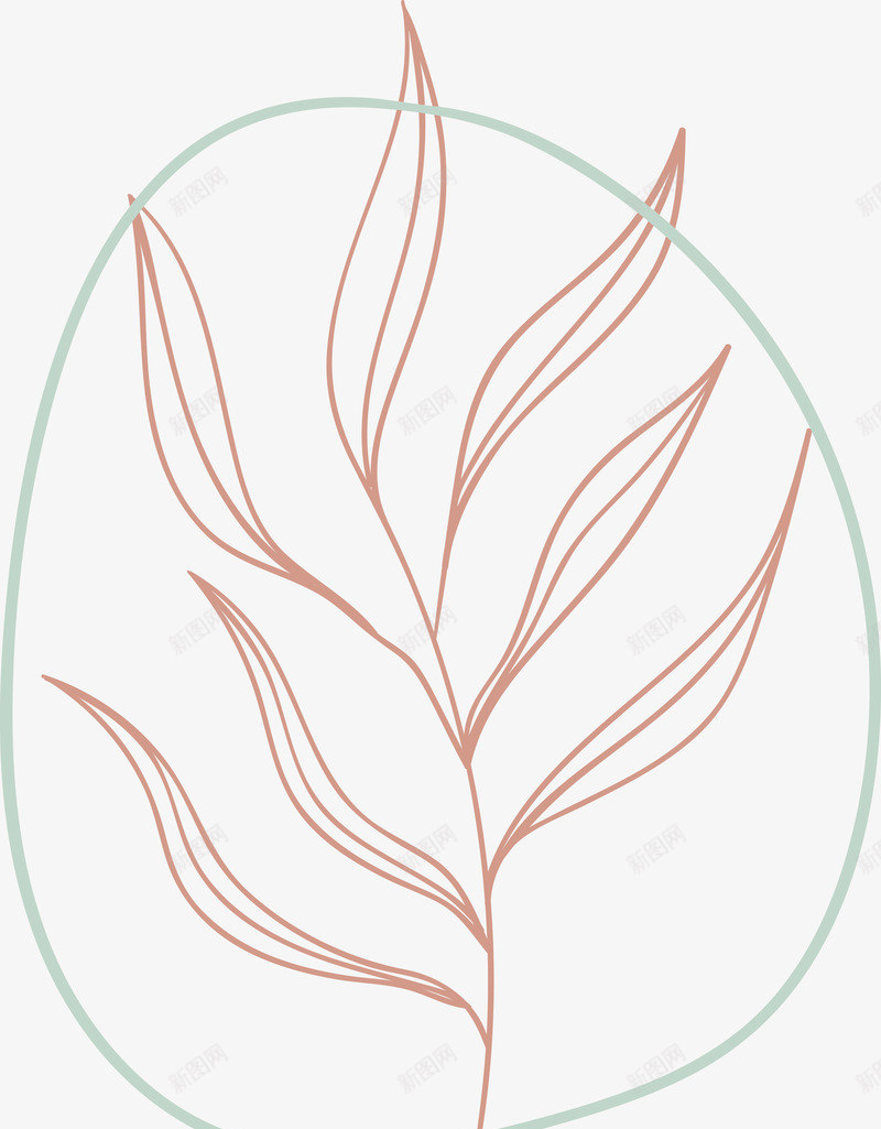 Floral Abstract Collection 插画png免抠素材_新图网 https://ixintu.com 插画