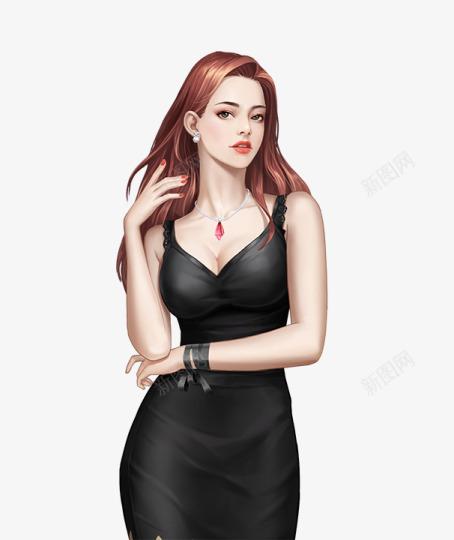 棋牌美女人物png免抠素材_新图网 https://ixintu.com 棋牌 美女 人物
