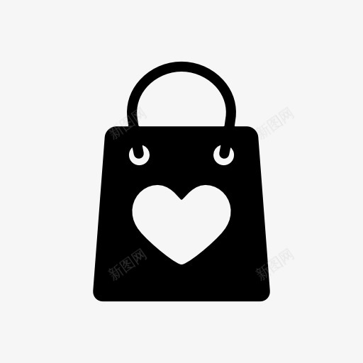 心形购物袋图标 icon com Web UI爱情图片png免抠素材_新图网 https://ixintu.com 心形 购物袋 图标 爱情 图片