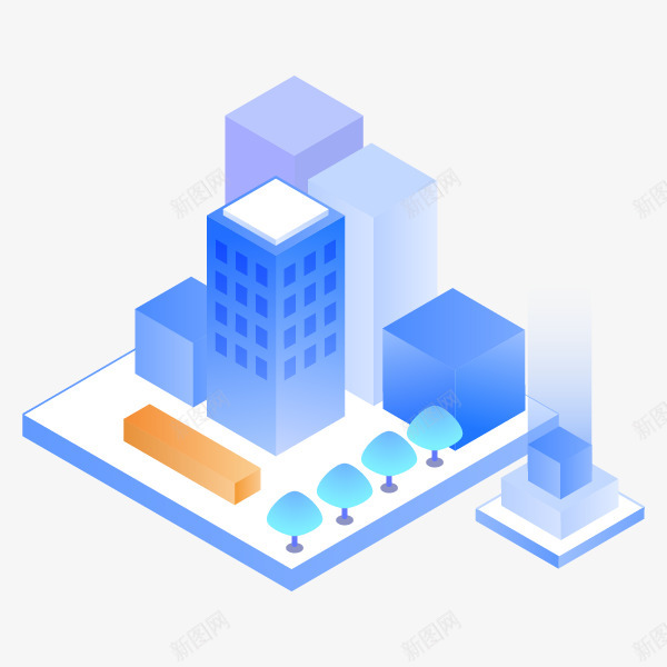 城市楼png免抠素材_新图网 https://ixintu.com 城市楼
