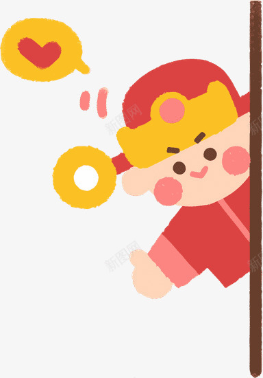 可爱喜庆春节贴纸小财神姿势png免抠素材_新图网 https://ixintu.com 可爱 喜庆 春节 贴纸 财神 姿势