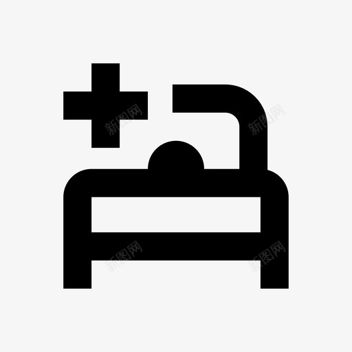病床住院病人医疗svg_新图网 https://ixintu.com 病床 医疗 住院 病人