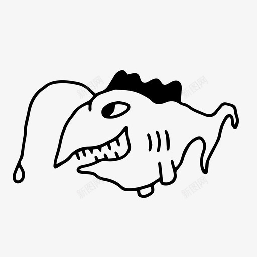 琵琶鱼动物海洋svg_新图网 https://ixintu.com 琵琶 海洋 动物