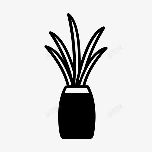 多汁仙人掌装饰植物叶子花瓶svg_新图网 https://ixintu.com 植物 多汁 仙人掌 装饰 叶子 花瓶 固体