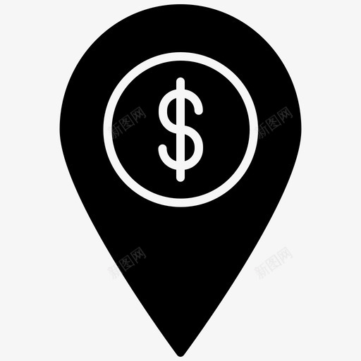 银行位置atm位置美元svg_新图网 https://ixintu.com 银行 位置 美元 地图 密码