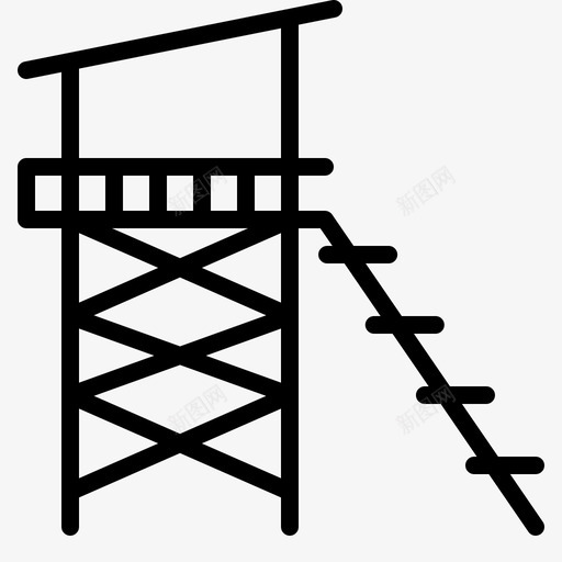 海湾观察海滩救生员svg_新图网 https://ixintu.com 救生员 海湾 观察 海滩 夏天塔 天塔
