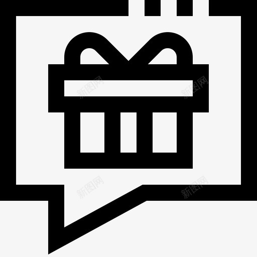 礼品订购谈话盒子聊天svg_新图网 https://ixintu.com 礼品 订购 谈话 盒子 聊天 礼物 购物