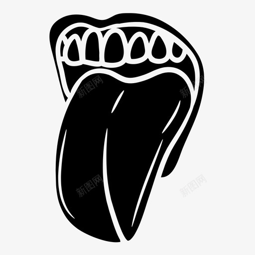 嘴舔嘴唇svg_新图网 https://ixintu.com 舌头 嘴舔 嘴唇 嘴雕文