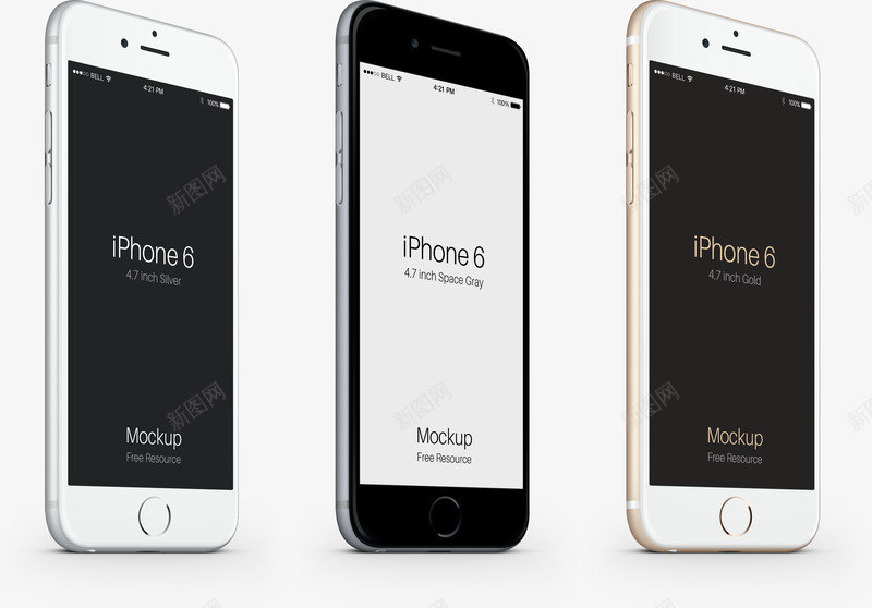 iphone63色材质png免抠素材_新图网 https://ixintu.com 材质