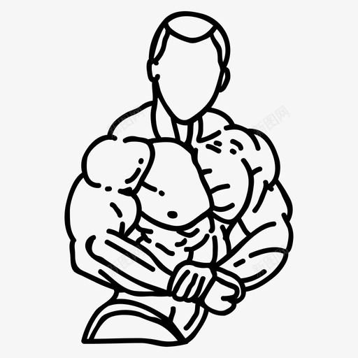 健美男人肌肉svg_新图网 https://ixintu.com 健美 男人 肌肉 六块