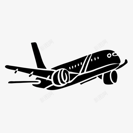 客机飞机航空svg_新图网 https://ixintu.com 飞机 客机 航空 图标 符号
