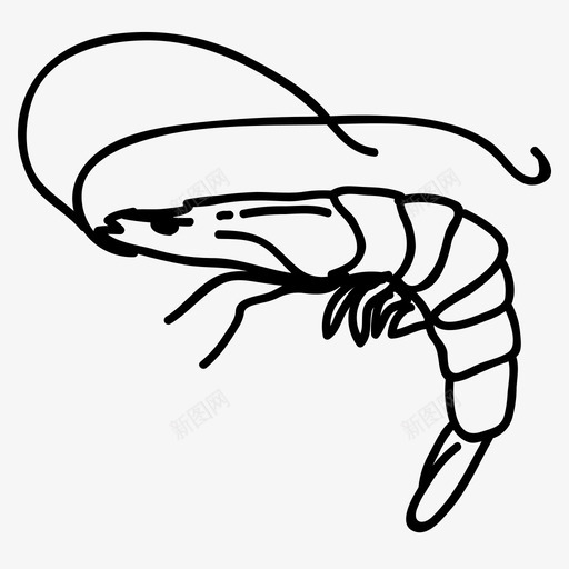 对虾水生动物虾svg_新图网 https://ixintu.com 对虾 水生 动物 水下