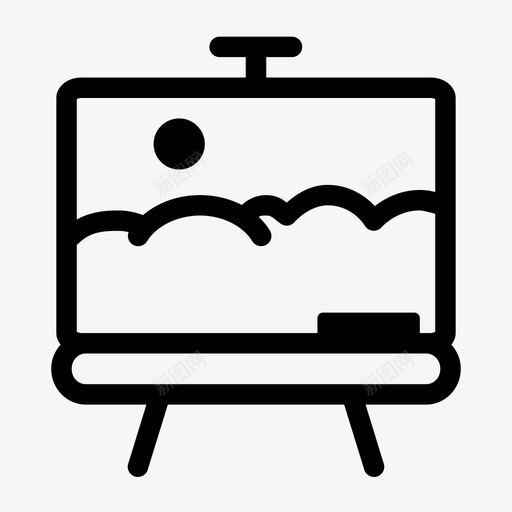 绘画画板画笔svg_新图网 https://ixintu.com 绘画 画板 画笔 创作 画架 随机 介质