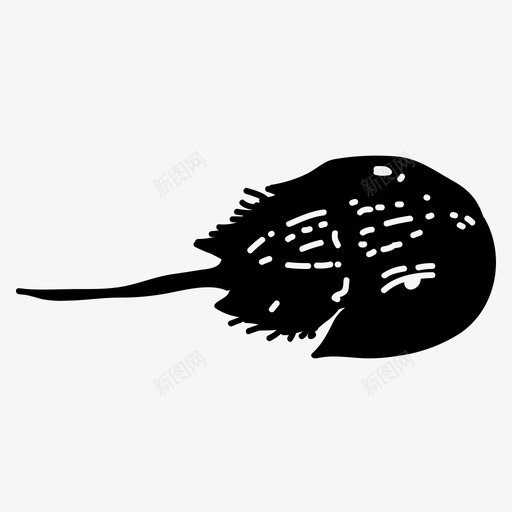鲎水生动物海svg_新图网 https://ixintu.com 水生 鲎鲎 动物海 水下 动物 固体