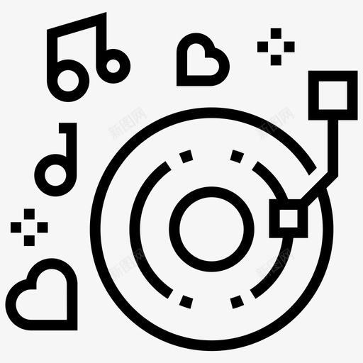 音乐情侣唱片svg_新图网 https://ixintu.com 音乐 情侣 唱片 心爱 爱爱 情人节