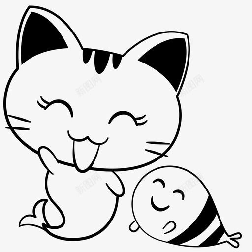 微笑猫快乐svg_新图网 https://ixintu.com 快乐 微笑 大笑 莫普 梅尔 蒂娜