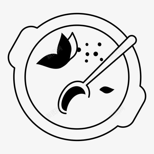 汤碗碟svg_新图网 https://ixintu.com 食物 汤碗碟 碗碟 勺子 饮料
